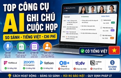 TOP công cụ AI ghi chú và tóm tắt cuộc họp hiệu quả hiện nay